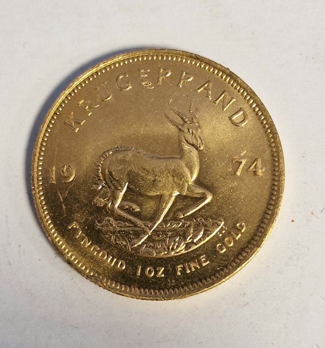 South Africa, gold Krugerrand, 1974, 1ozt, 34g