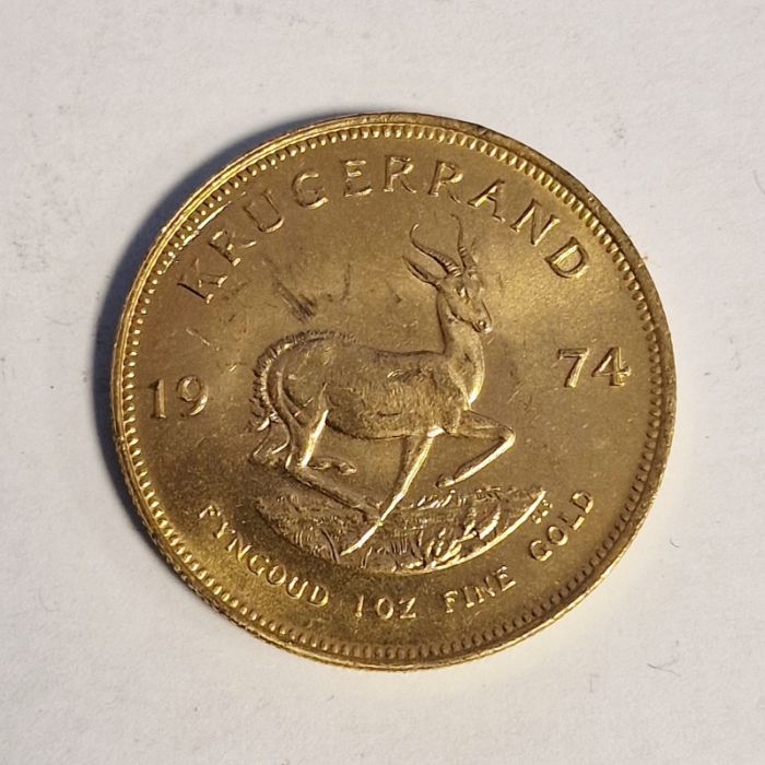 South Africa, gold Krugerrand, 1974, 1ozt, 34g