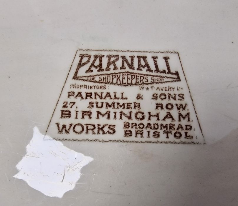 Parnall & Sons rectangular ceramic tray printed with a vignette of a pig, early 20th century, - Image 3 of 19