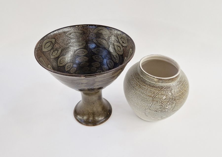 Sheila Casson (b.1930) for Wobage Pottery, a salt-glazed pourer, impressed mark to foot, height 11cm - Image 3 of 5