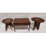 Late 19th/early 20th century mahogany side table of rectangular form, with single drawer to front,