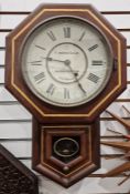 Early 20th century American wall clock by Seth Thomas retailed by F Norville of Gloucester, the