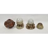 Graham Piggott, Bladon Pottery, two thrown and modelled stoneware Humpty Dumpty figures, one sat