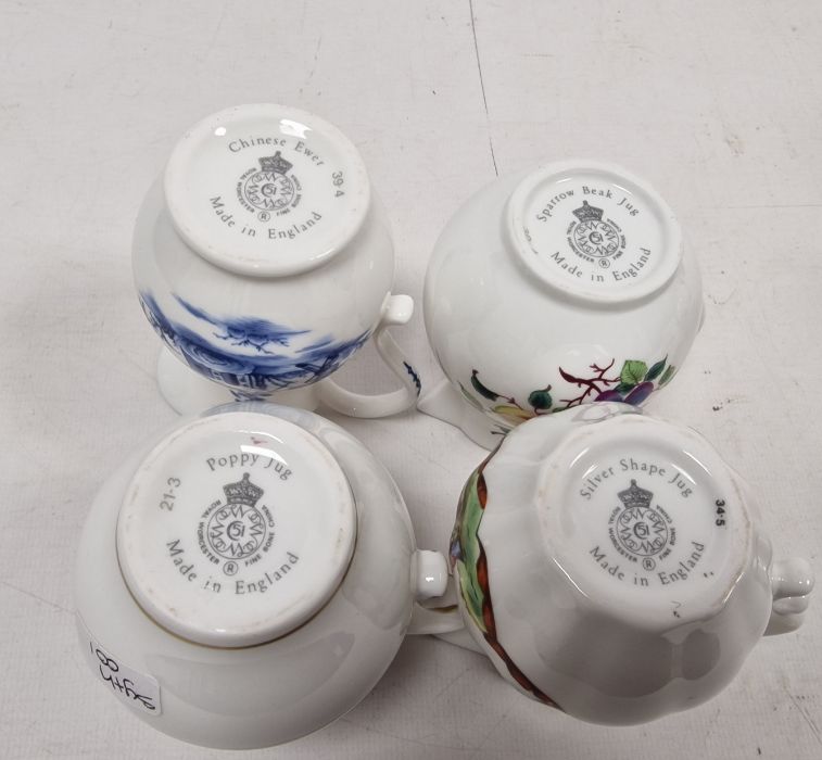 Royal Worcester 'Scratch Cross' porcelain cream jug, 11 other Royal Worcester cream jugs and a - Image 4 of 7