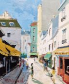Ricardo Gallardo Eybrard (French, 20th century) Oil on canvas "Rue Chevalier de la Barre, Montmartre