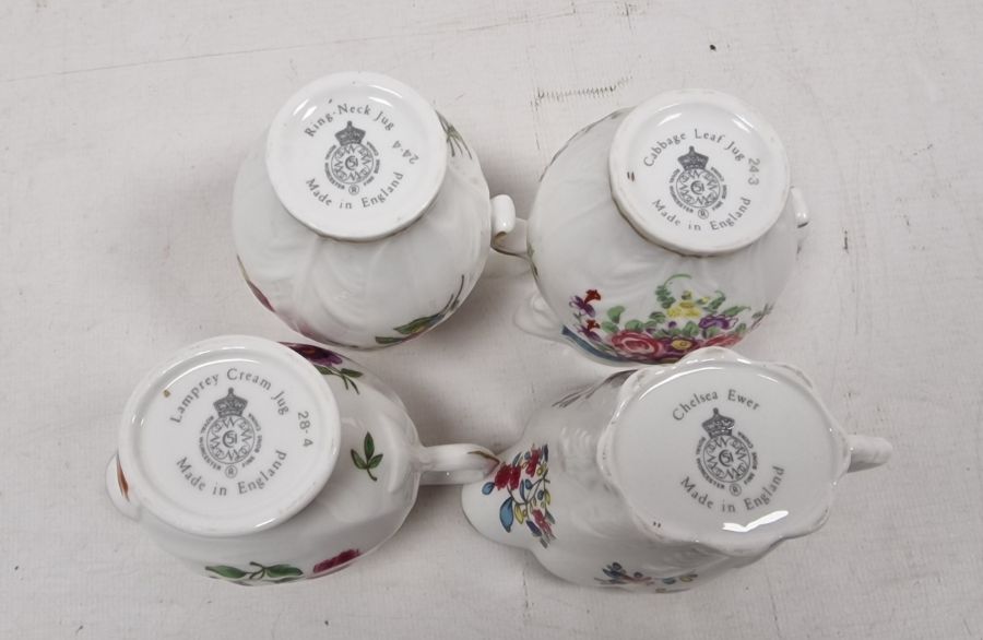 Royal Worcester 'Scratch Cross' porcelain cream jug, 11 other Royal Worcester cream jugs and a - Image 3 of 7
