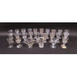 Collection of drinking glasses, late 18th to early 20th century, including an early 19th century