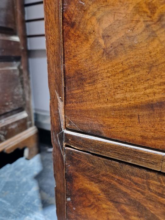 19th century mahogany linen press, the two-door cupboard opening to reveal three later shelves, - Image 26 of 46