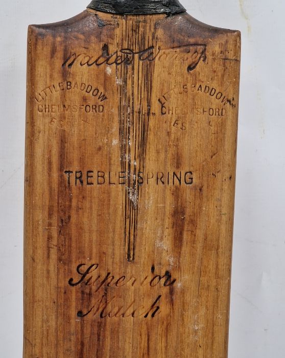 Waller ... Treblespring Superior Match cricket bat, marked 'Little Baddow, Chelmsford' - Image 2 of 3