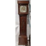 Georgian style oak eight-day longcase clock, the square brass dial marked 'Will'm Young Perth