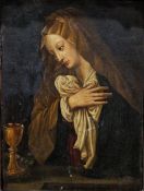 17th/18th century Italian school Oil on panel After the painting 'Madonna Addolorata' by Plautilla