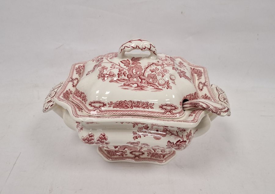 Mason's ironstone two-handled tureen and cover 'Manchu' pattern, in underglaze red printed - Image 2 of 5