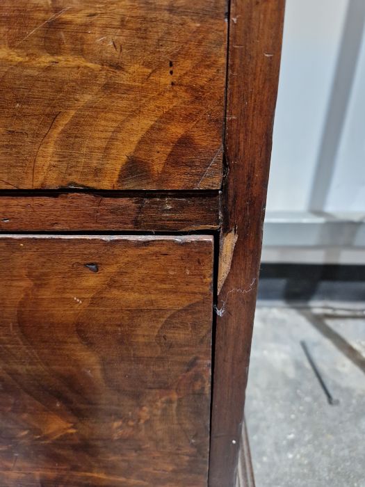 19th century mahogany linen press, the two-door cupboard opening to reveal three later shelves, - Image 28 of 46