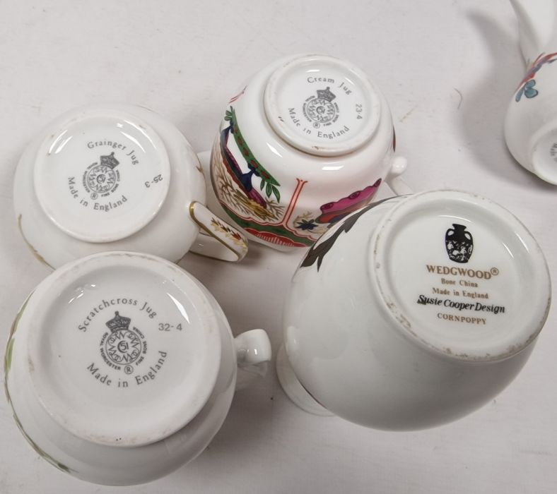 Royal Worcester 'Scratch Cross' porcelain cream jug, 11 other Royal Worcester cream jugs and a - Image 5 of 7