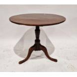 Victorian mahogany tripod occasional table of circular form, 56cm high x 64cm diameter and a similar