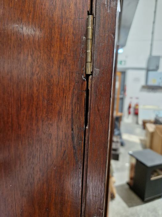 19th century mahogany linen press, the two-door cupboard opening to reveal three later shelves, - Image 22 of 46