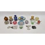 Group of 19th and 20th century coloured glassware including a Vasart glass bowl, a Murano four