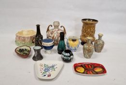 Collection of Poole pottery, Wedgwood, Sylvac and other ceramic items including two Poole dishes,