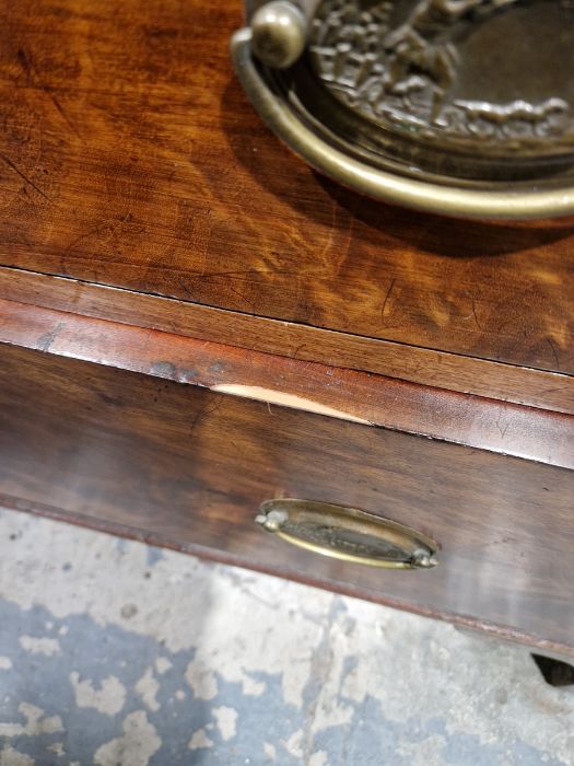 19th century mahogany linen press, the two-door cupboard opening to reveal three later shelves, - Image 33 of 46