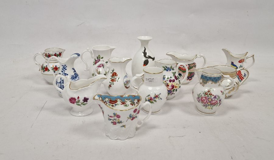 Royal Worcester 'Scratch Cross' porcelain cream jug, 11 other Royal Worcester cream jugs and a - Image 2 of 7