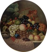 Attributed to Eloise Harriet Stannard (1829-1915)  Oil on canvas Still life of fruit in basket