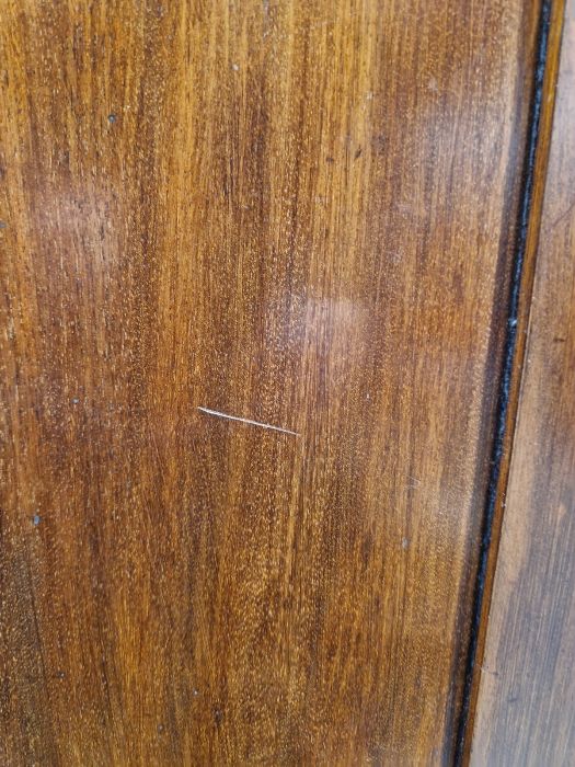 19th century mahogany linen press, the two-door cupboard opening to reveal three later shelves, - Image 12 of 46