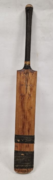 Waller ... Treblespring Superior Match cricket bat, marked 'Little Baddow, Chelmsford'