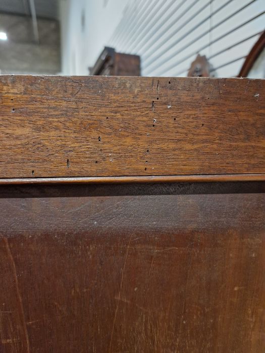 19th century mahogany linen press, the two-door cupboard opening to reveal three later shelves, - Image 39 of 46