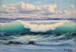 G Westens Oil on canvas Seascape, signed, 48cm x 68cm