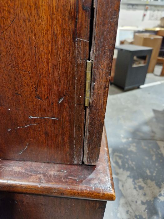 19th century mahogany linen press, the two-door cupboard opening to reveal three later shelves, - Image 23 of 46