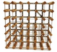 Metal and wood wine rack