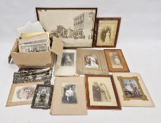 Quantity of Victorian and later photographs including portraits and others (1 box)