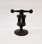 Cast iron table nutcracker by R. Welch, marked, 15cm high approx.
