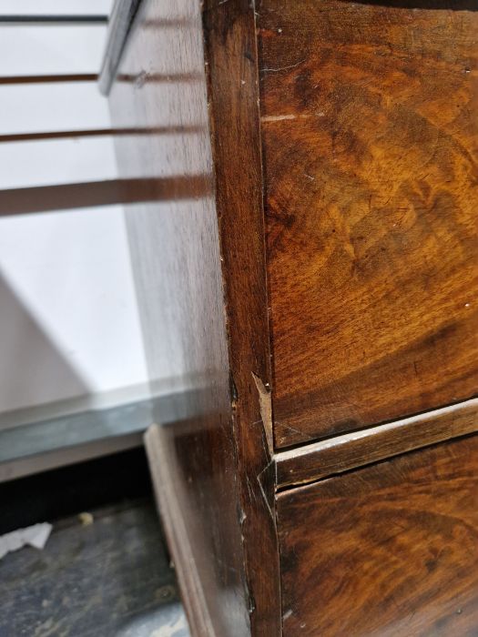 19th century mahogany linen press, the two-door cupboard opening to reveal three later shelves, - Image 24 of 46