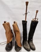 Pair Viking waders and a pair of gent's black leather studded boots