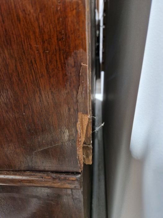 19th century mahogany linen press, the two-door cupboard opening to reveal three later shelves, - Image 18 of 46