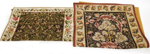 Three embroidered wall hangings with poles (3) Condition Report120cm x 71.5cm 90cm x 70cm 118cm x