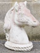 Composite stone model of a horse's head