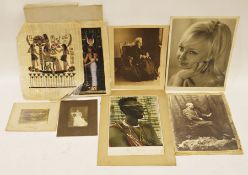 Vintage photographs to include a late photographic portrait of Queen Victoria, a black and white