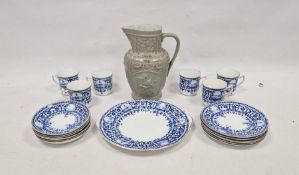 Villeroy & Boch Mettlach jug and a blue and white china tea set