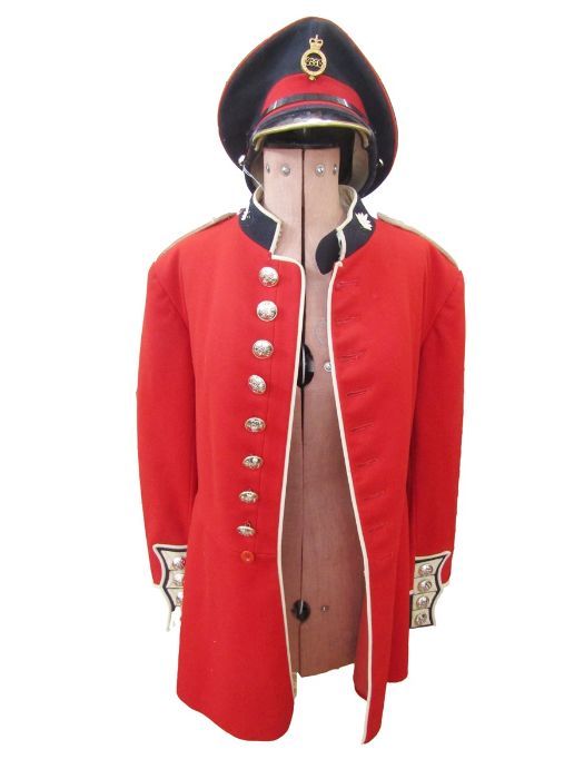 Grenadier Guards red dress tunic with cap, dated 1966.