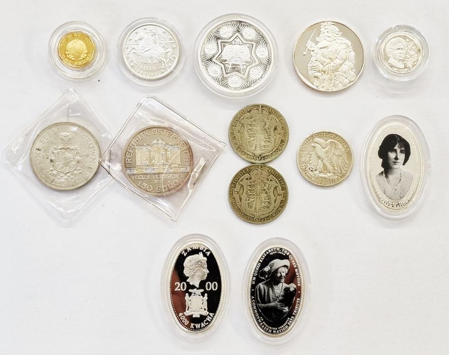 Group of Silver Coins, to include, H.M The Queen Elizabeth the Queen Mother A tribute of the