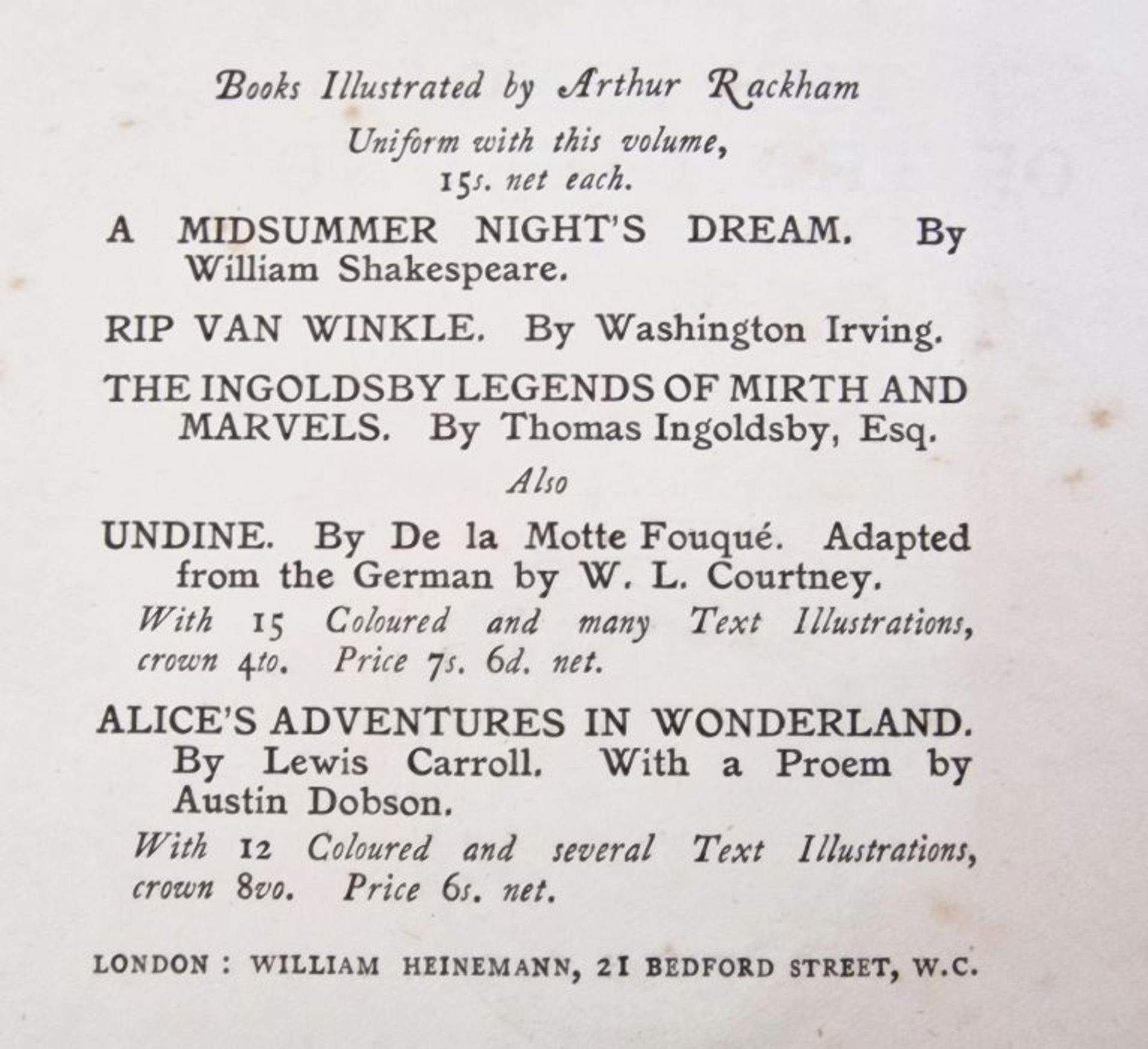 Rackham Arthur ( ills.) ' The Rhinegold & the Valkyrie'  William Heinemann 1910 - col plates - Image 24 of 32