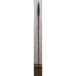 20th century African hardwood spear.