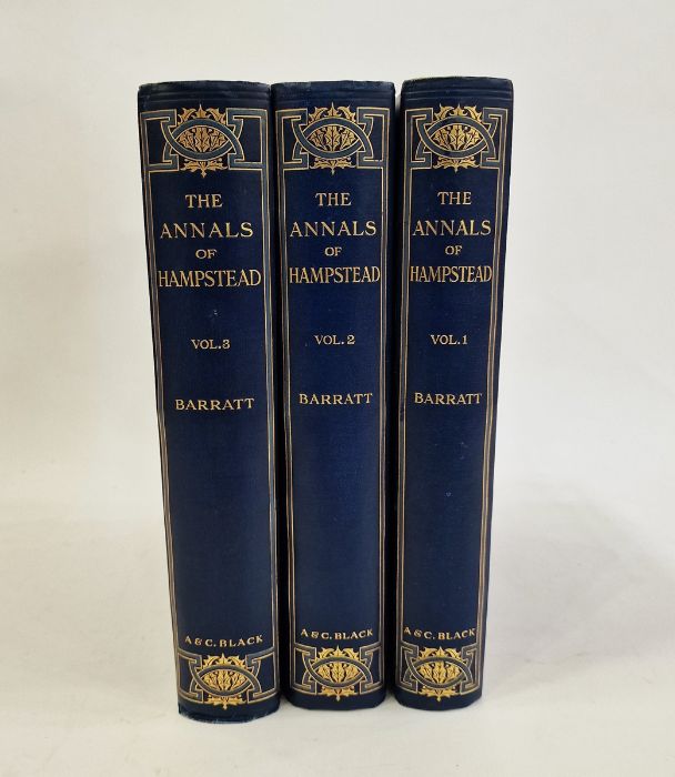 Barratt, Thomas J  "The Annals of Hampstead", Adam & Charles Black 1912, 3 vols, this is a limited - Image 2 of 32