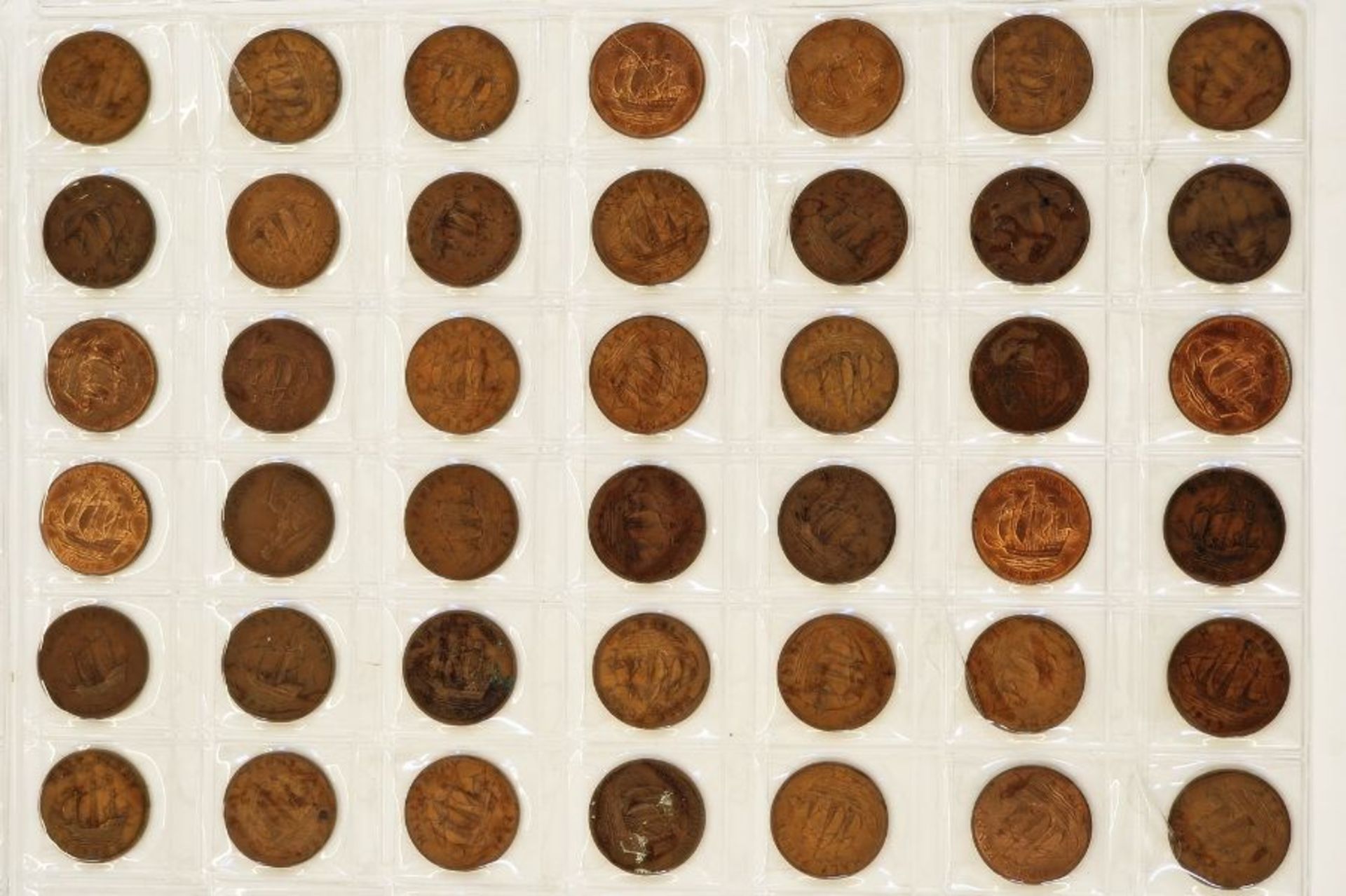 A large collection of English and World Coins contained within 17 sheets, some English silver, - Image 12 of 19