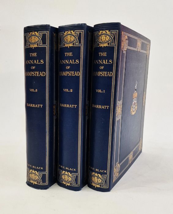 Barratt, Thomas J  "The Annals of Hampstead", Adam & Charles Black 1912, 3 vols, this is a limited - Image 17 of 32