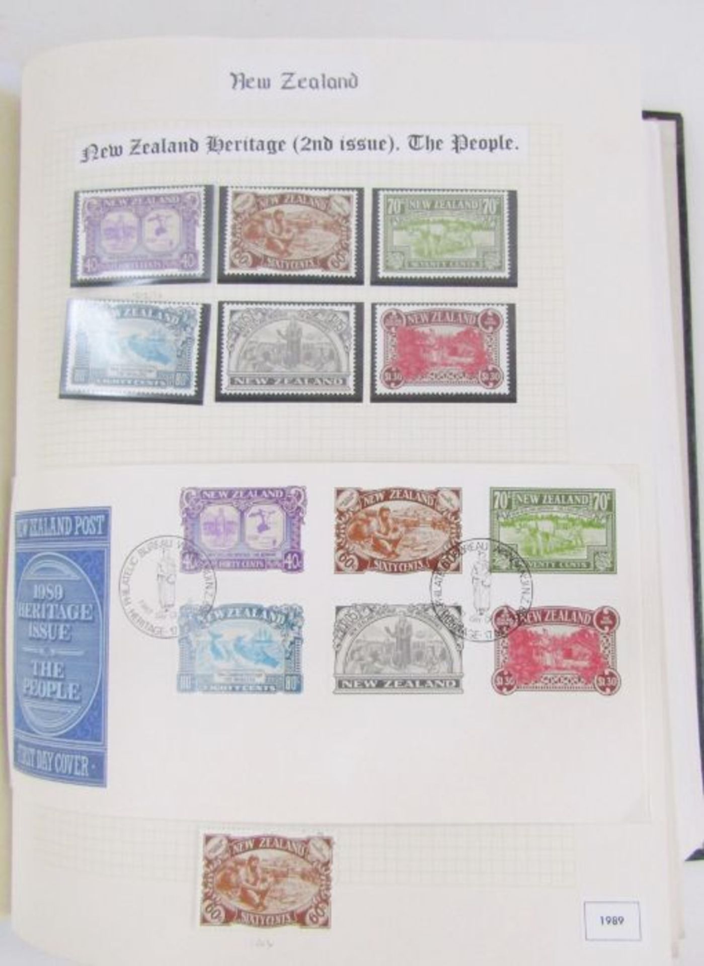 New Zealand: 3 large albums and stock book of mint/used definitives and commemoratives, QV to QEII - Image 13 of 27