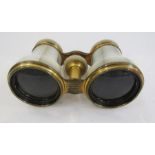 Pair of early 20th century mother-of-pearl and gilt metal opera glasses by "Gebrs P.H. Caminada",