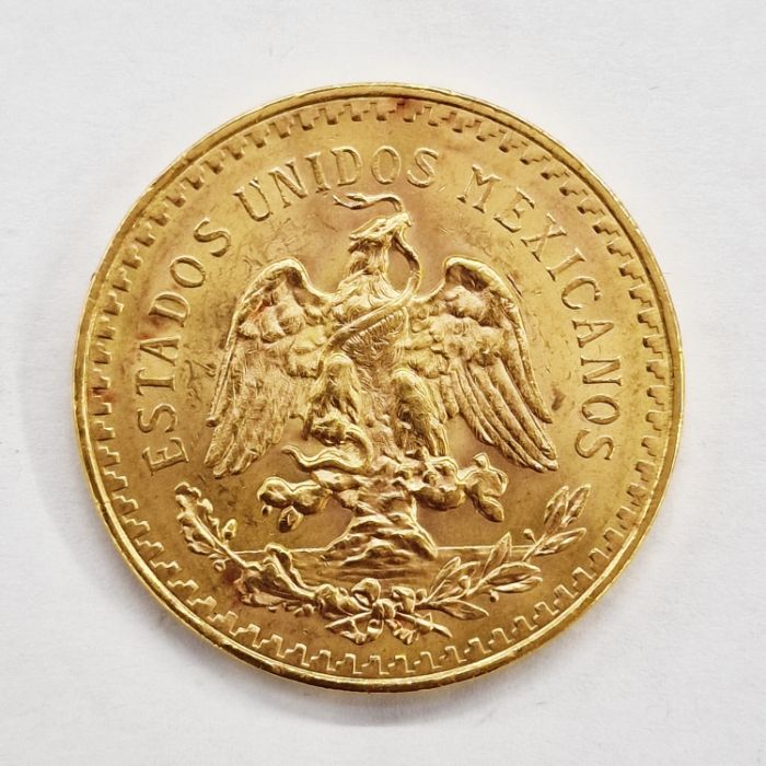 Mexican 50 Peso Gold Coin features a design of The Angel of Independence as well as the year-date ( - Image 4 of 4